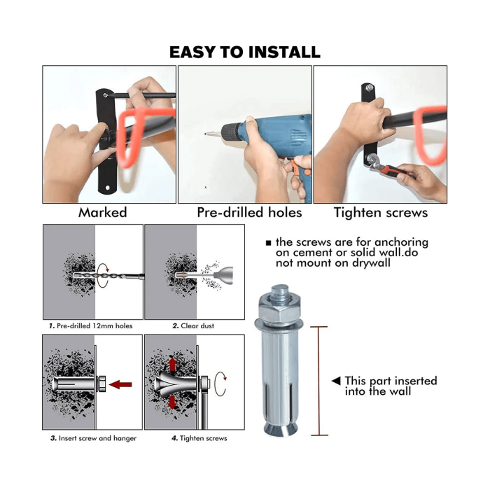 wall mount horizontal bike hanger 7